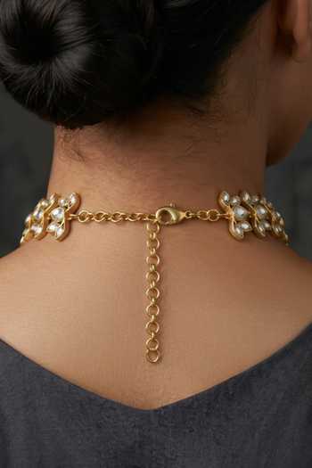 Buy Joules By Radhika Gold Plated Tarvika Embellished Choker Necklace Set Online at Aza Fashions Buy_Joules By Radhika_Gold Plated Tarvika Embellished Choker Necklace Set _Online_at_Aza_Fashions