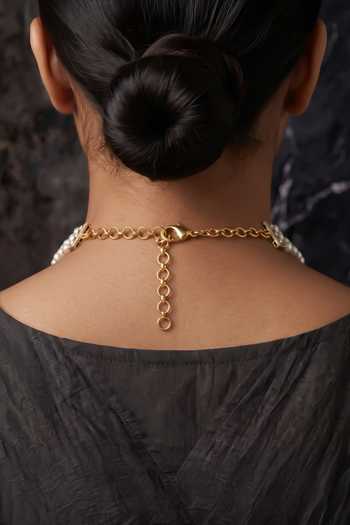 Joules By Radhika Gold Plated Kavisha Layered Necklace Online at Aza Fashions Joules By Radhika_Gold Plated Kavisha Layered Necklace _Online_at_Aza_Fashions