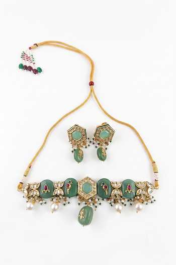 Joules By Radhika Pravya Embellished Necklace Set