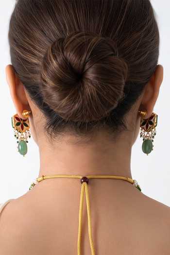 Buy Joules By Radhika Green Tanvika Embellished Necklace Set Online at Aza Fashions Buy_Joules By Radhika_Green Tanvika Embellished Necklace Set _Online_at_Aza_Fashions