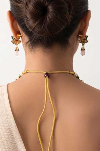 Buy Joules by Radhika Gold Plated Yashvika Embellished Necklace Set Online at Aza Fashions Buy_Joules by Radhika_Gold Plated Yashvika Embellished Necklace Set _Online_at_Aza_Fashions