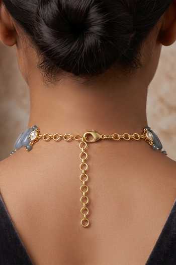 Joules by Radhika Blue Kashvya Choker Necklace Online at Aza Fashions Joules by Radhika_Blue Kashvya Choker Necklace _Online_at_Aza_Fashions