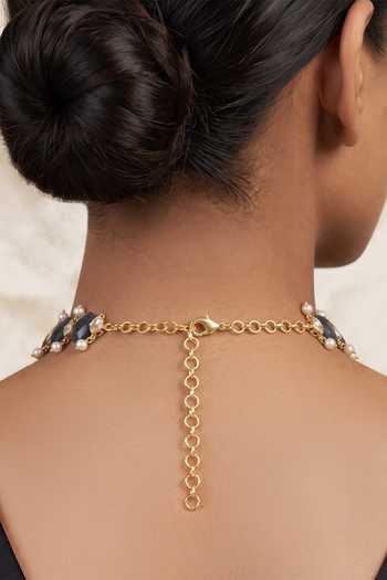 Joules by Radhika Grey Ravisha Choker Necklace Online at Aza Fashions Joules by Radhika_Grey Ravisha Choker Necklace _Online_at_Aza_Fashions