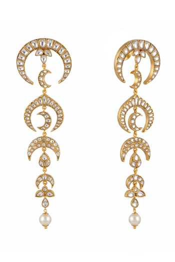 Joules by Radhika Raveli Long Crescent Drop Earrings 