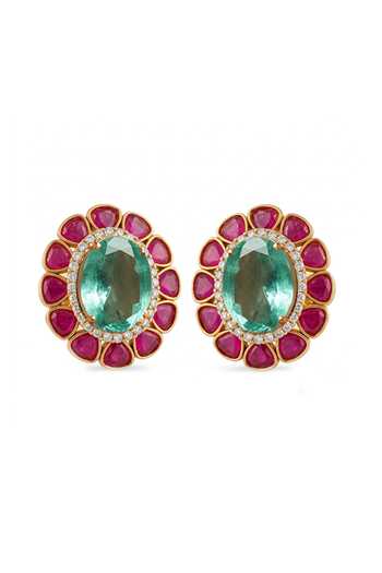 Joules by Radhika Tavena Stone Embellished Stud Earrings 