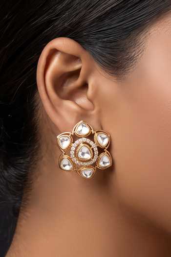 Joules by Radhika Veyara Floral Stud Earrings 