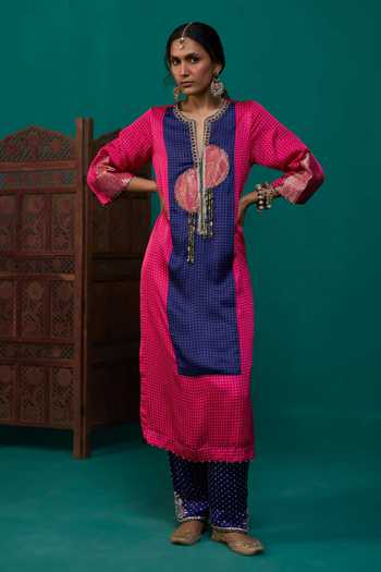 Neitri Gauri Bandhani Print Kurta & Pant Set 
