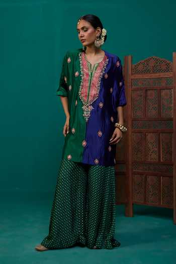Neitri Shambhavi Kurta & Bandhani Gharara Set 