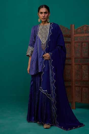 Neitri Mayra Bandhani Print Kurta & Sharara Set 