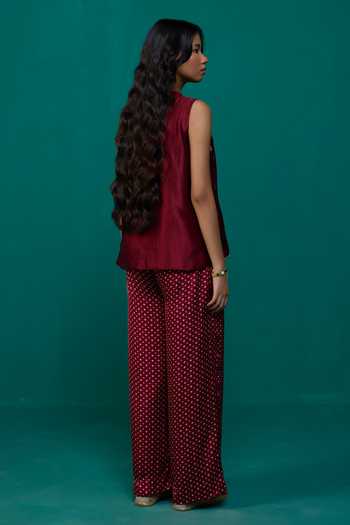 Neitri Parijat Waistcoat & Bandhani Pant Set 