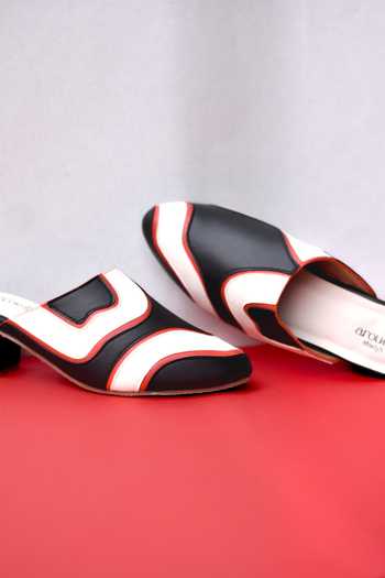Buy Around Always Black Sizzle Sculpted Band Mule Heels Online at Aza Fashions Buy_Around Always_Black Sizzle Sculpted Band Mule Heels _Online_at_Aza_Fashions