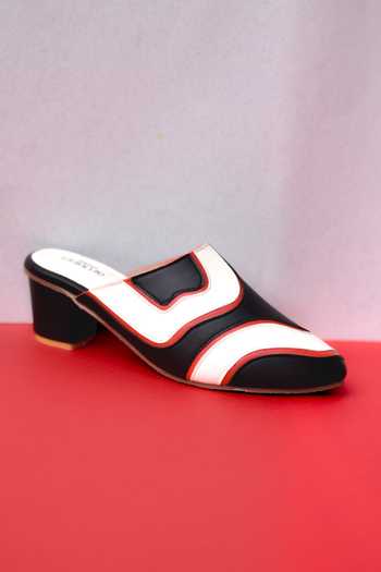 Around Always Sizzle Sculpted Band Mule Heels 