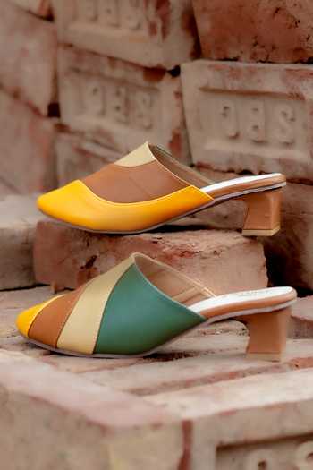 Around Always Multi Color Glide Flowing Waves Mule Heels Online at Aza Fashions Around Always_Multi Color Glide Flowing Waves Mule Heels _Online_at_Aza_Fashions