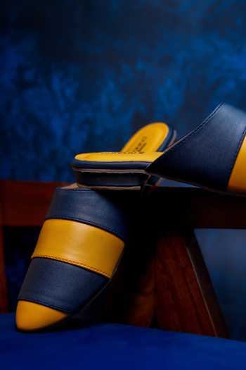 Around Always Blue Cruise Color Block Mules Online at Aza Fashions Around Always_Blue Cruise Color Block Mules _Online_at_Aza_Fashions