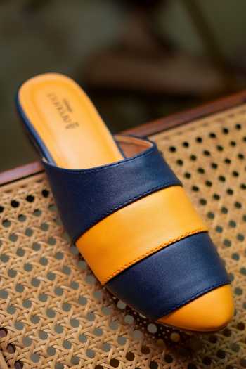 Buy Around Always Blue Cruise Color Block Mules Online at Aza Fashions Buy_Around Always_Blue Cruise Color Block Mules _Online_at_Aza_Fashions