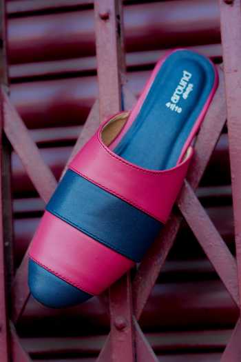 Around Always_Blue Voyage Bold Striped Mules _Online_at_Aza_Fashions