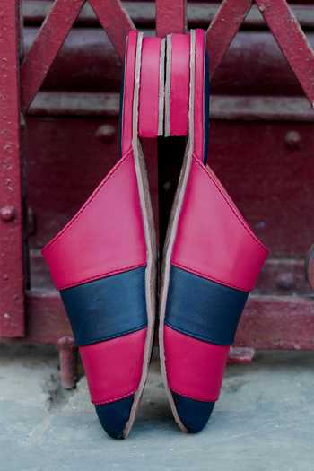 Buy_Around Always_Blue Voyage Bold Striped Mules _Online_at_Aza_Fashions