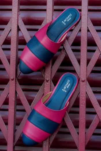 Around Always Voyage Bold Striped Mules 