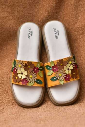 Around Always Honeybloom Floral Strap Wedges