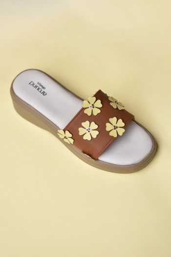 Around Always Yellow Sunpetal Mismatched Floral Wedges Online at Aza Fashions Around Always_Yellow Sunpetal Mismatched Floral Wedges _Online_at_Aza_Fashions