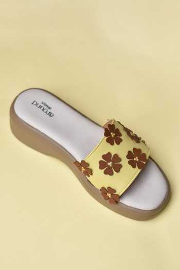 Around Always Sunpetal Mismatched Floral Wedges