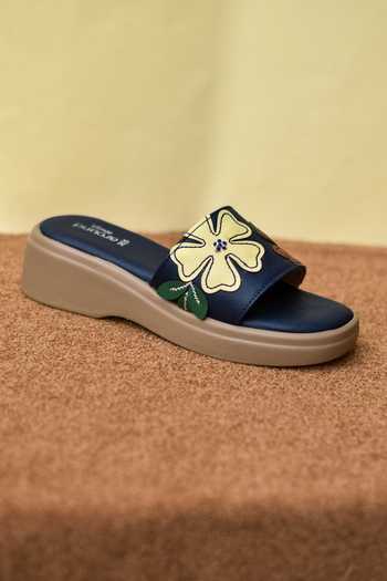 Buy Around Always Blue Bluebell Floral Strap Slide Wedges Online at Aza Fashions Buy_Around Always_Blue Bluebell Floral Strap Slide Wedges _Online_at_Aza_Fashions