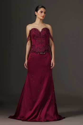 Pooja Peshoria Embroidered Corset & Skirt Set 