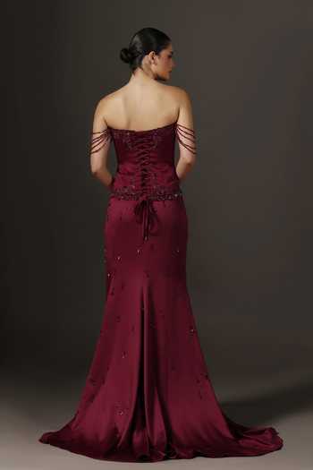 Pooja Peshoria Embroidered Corset & Skirt Set 