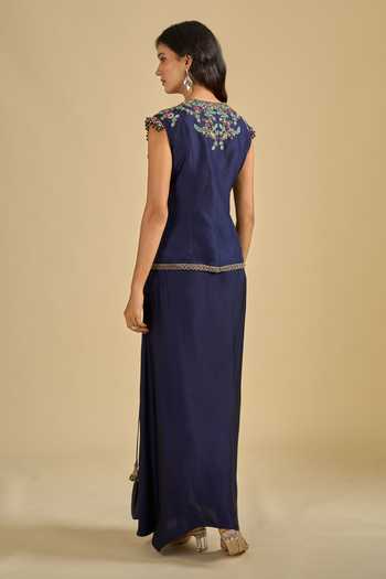 Prisho Dori Embroidered Jacket & Skirt Set