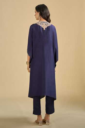 Prisho Placement Embroidered Kaftan With Pant