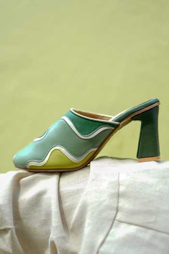 Around Always Groove Flowing Wave Mule Heels