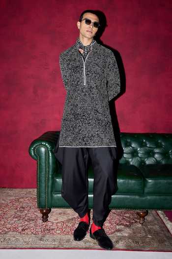 Arjan Dugal Embroidered Kurta & Dhoti Pant Set