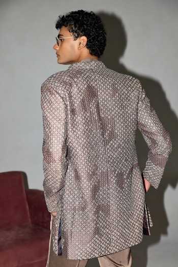 Arjan Dugal Embroidered Achkan Kurta Set
