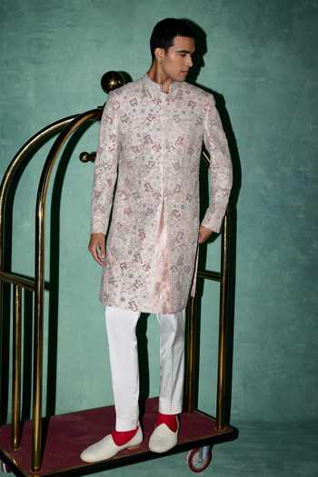 Arjan Dugal Resham Embroidered Sherwani Set 