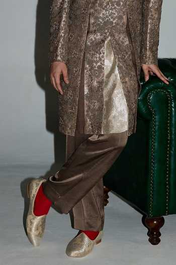 Buy Arjan Dugal Gold Organza, Satin, Brocade Bloom Embroidered Achkan Set Online at Aza Fashions Buy_Arjan Dugal_Gold Organza, Satin, Brocade Bloom Embroidered Achkan Set _Online_at_Aza_Fashions