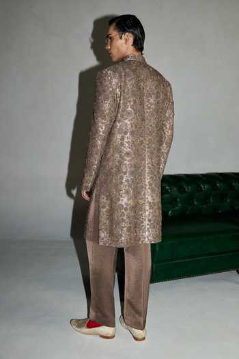 Arjan Dugal Bloom Embroidered Achkan Set 