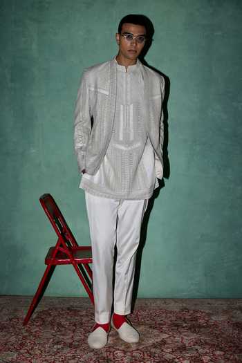 Arjan Dugal Chikankari & Dori Work Kurta Set
