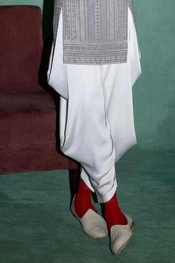 Arjan Dugal Grey Georgette, Satin Baroque Embroidered Kurta And Pant Set Online at Aza Fashions Arjan Dugal_Grey Georgette, Satin Baroque Embroidered Kurta And Pant Set _Online_at_Aza_Fashions
