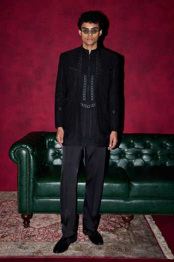 Arjan Dugal Baroque Embroidered Jacket Pant Set