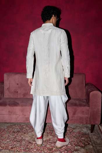 Arjan Dugal Geometric & Ornamental Pattern Kurta Set