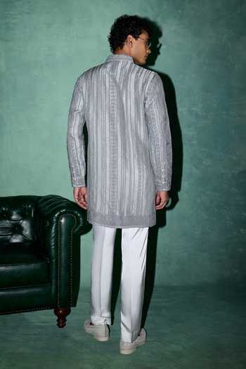 Arjan Dugal Geometric & Ornamental Pattern Kurta Set