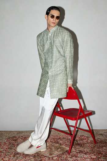 Arjan Dugal Kilim Pattern Kurta Set