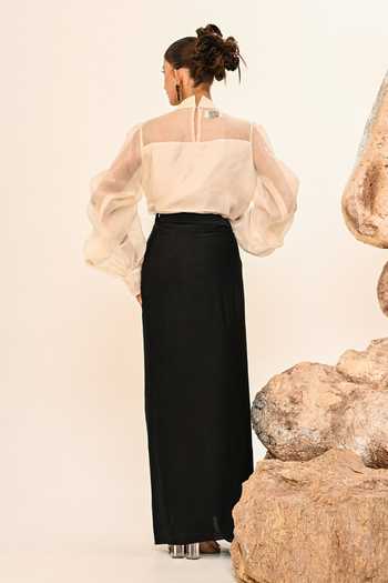 Day And Mood Embroidered Shirt & Skirt Set 