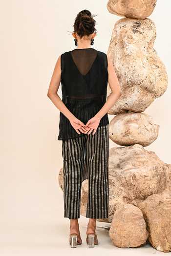 Day And Mood Embroidered Jacket & Pant Set 