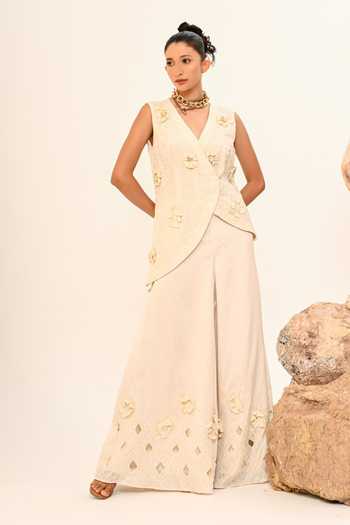 Day And Mood 3D Floral Jacket & Pant Set 
