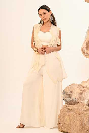 Day And Mood Layered Jacket & Pant Set 
