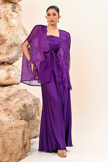 Day And Mood Cutwork Jacket Pant Set 