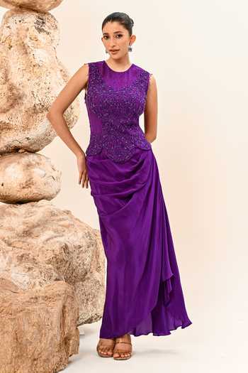 Day And Mood Corset & Draped Skirt Set 