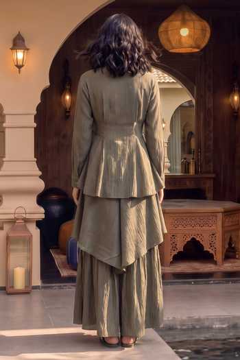 House Of Fett Folie Hand Embroidered Shirt Co-ord Set