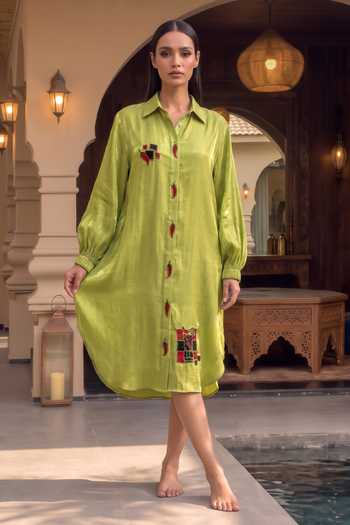 House Of Fett Jalapeno Picante Embroidered Dress 